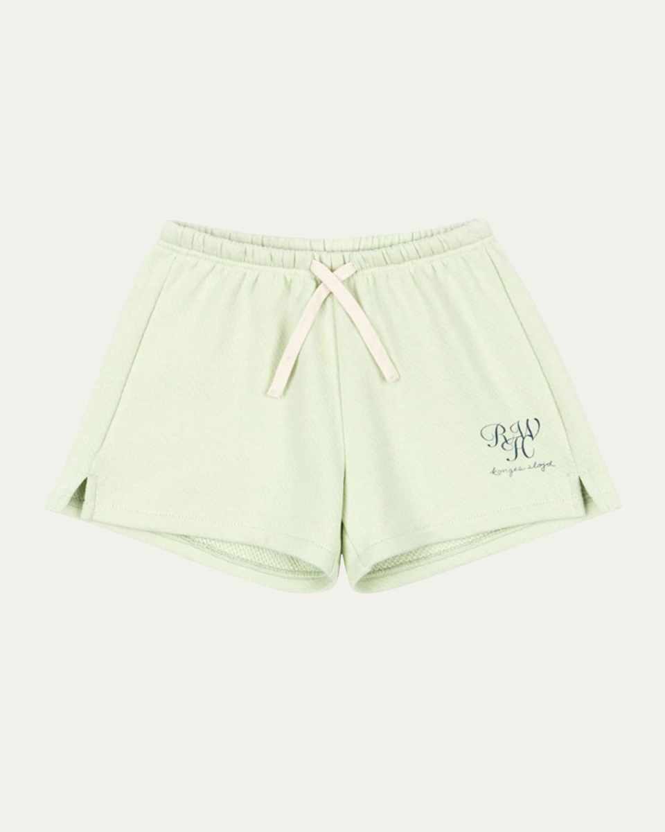 Rosie H-W x Kid's Monogrammed Drawstring Cotton Shorts, Size 12M